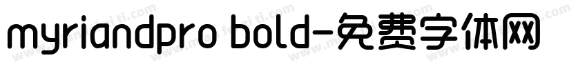myriandpro bold字体转换